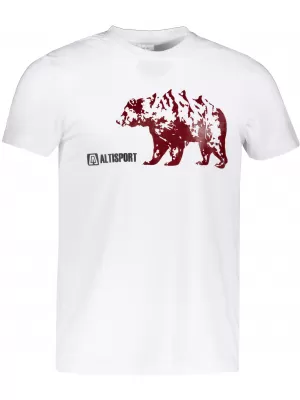 Herren t -Shirt mit kurzen Ärmeln ALTISPORT ALM193129 WEIß