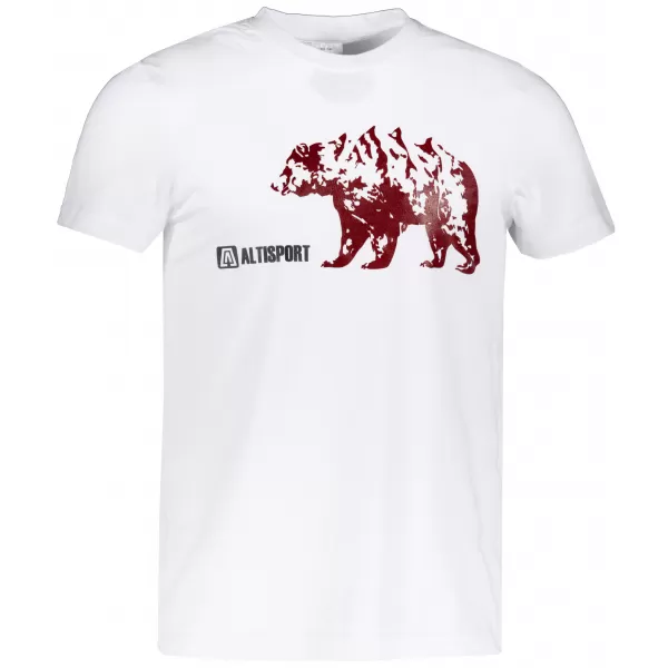  Herren t -Shirt mit kurzen Ärmeln ALTISPORT ALM193129 WEIß 