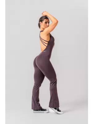 Figurformender, ausgestellter Overall OWN THE GYM 397 BROWN Nebbia