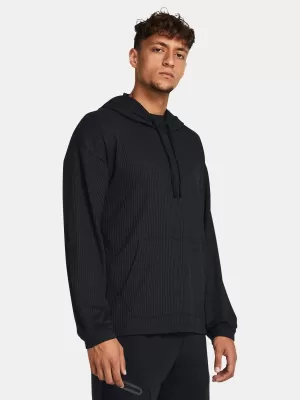 Herren-Sweatshirt UNDER ARMOUR UA RIVAL WAFFLE HOODIE 1383108-001 SCHWARZ