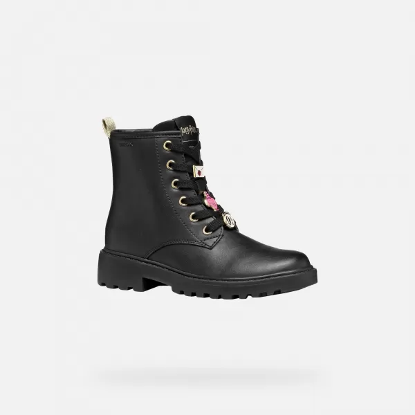  Stiefeletten für Mädchen GEOX CASEY HARRY POTTER J5620B000BCC9999 SCHWARZ 