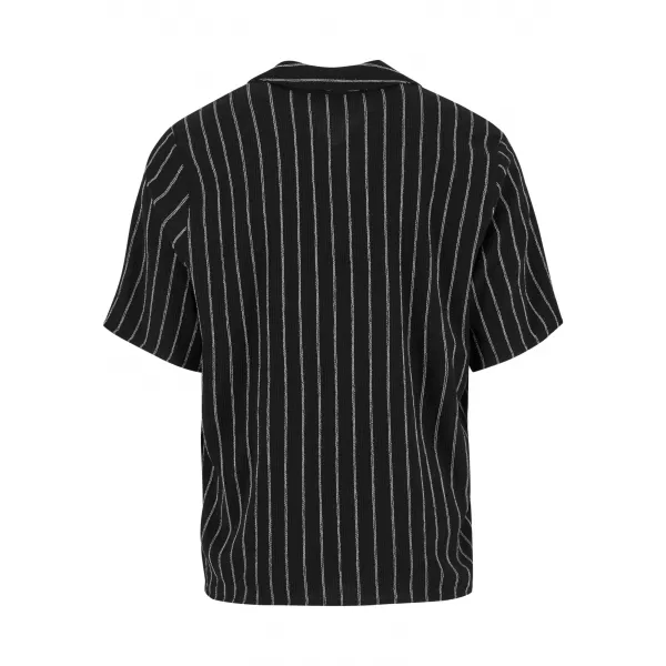  Herrenhemd URBAN CLASSICS TB7342 SCHWARZ/CREMEWEIß 