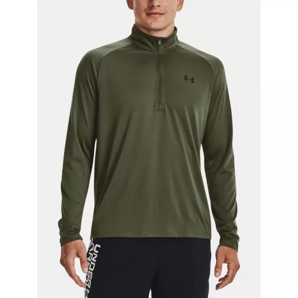  Herren-T-Shirt UNDER ARMOUR UA TECH 2.0 1/2 ZIP 1328495-392 GRÜN 
