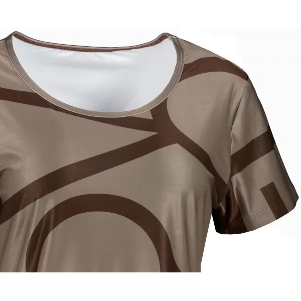  Damen erweitert T -Shirt Premium ALTISPORT VOJ/ALW085SAT02 DUNKELBRAUN 
