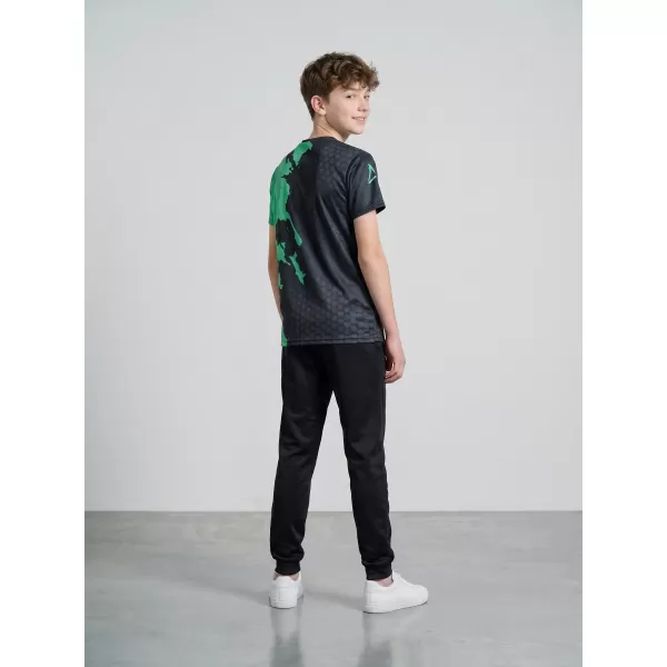  Funktionaler t -Shirt -Prämie von Kindern ALTISPORT VOJ/ALM112TR01 SCHWARZ-TYRKYS 