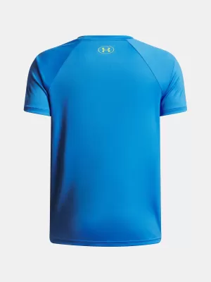 T-Shirt für Jungen UNDER ARMOUR UA TECH SPLIT WORDMARK SS 1383010-402 BLAU