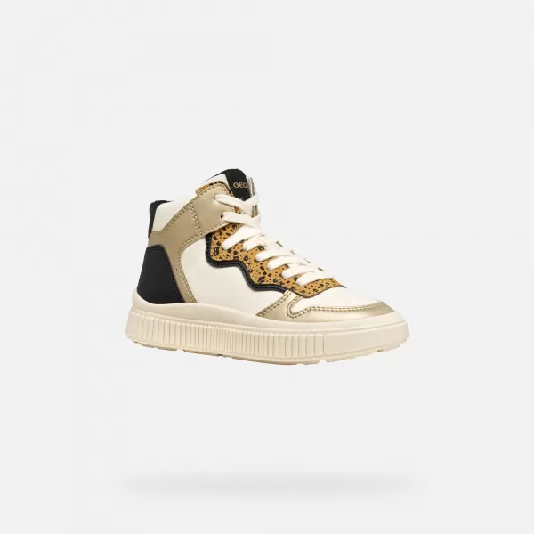  Mädchen-Sneaker GEOX LAQUINNY J56M3B054AJC1M2U CREMIG 