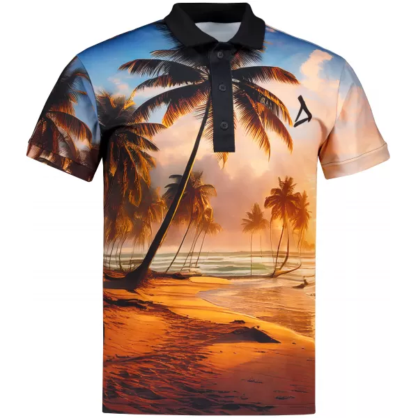  Herren-Funktions-T-Shirt mit Premium-Kragen ALTISPORT VOJ/ALM116TR05 PALMEN 