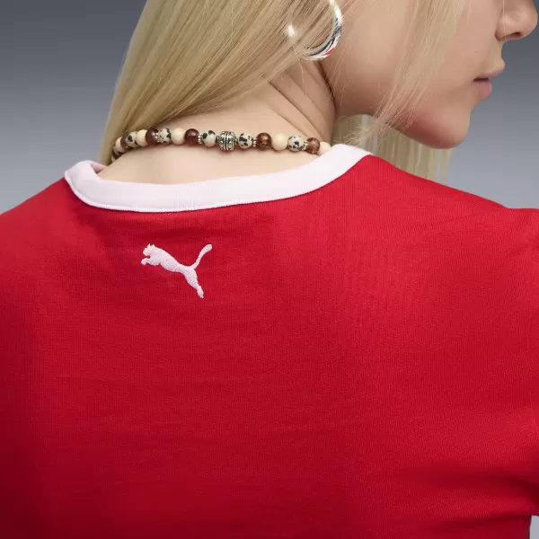  Damen-T-Shirt PUMA FUTURE FÜR ALLE ZEITEN ROT 