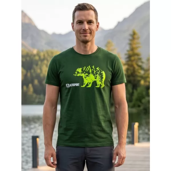  Herren t -Shirt mit kurzen Ärmeln ALTISPORT ALM193129 FLASCHE 