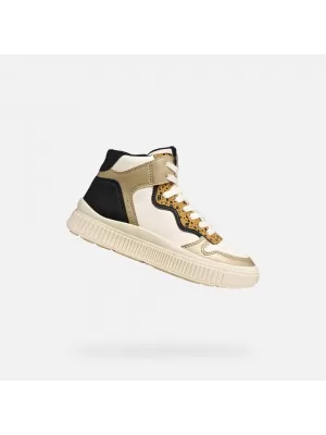Mädchen-Sneaker GEOX LAQUINNY J56M3B054AJC1M2U CREMIG