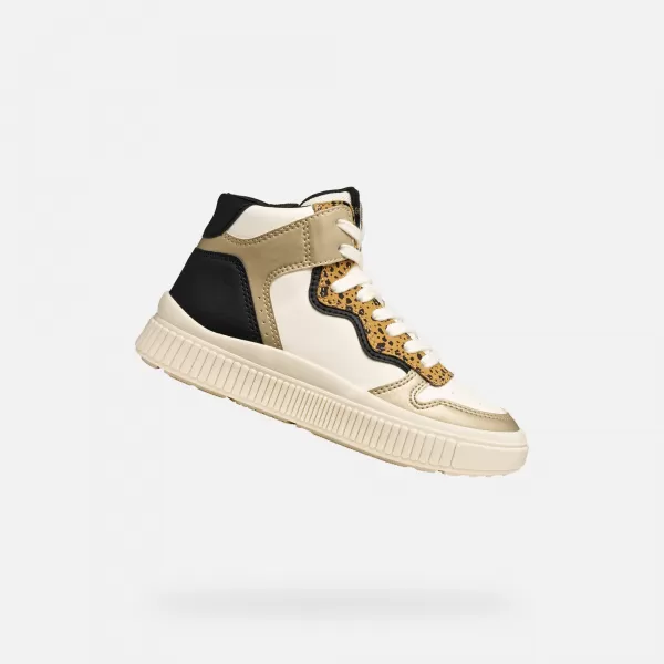  Mädchen-Sneaker GEOX LAQUINNY J56M3B054AJC1M2U CREMIG 
