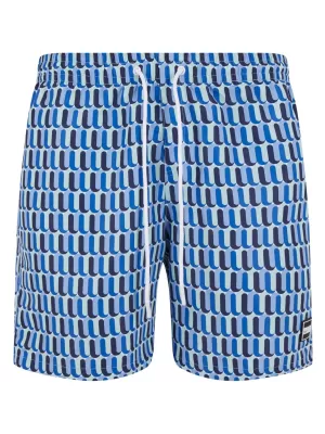 Badeshorts URBAN CLASSICS TB2679 BLAUES RETRO -MUSTER