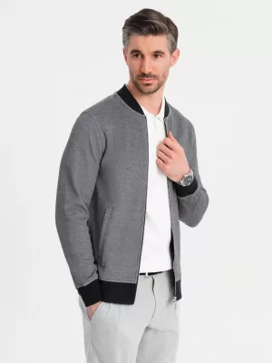 Herren -Sweatshirt OMBRE OM-SSZP-0210 SCHWARZ