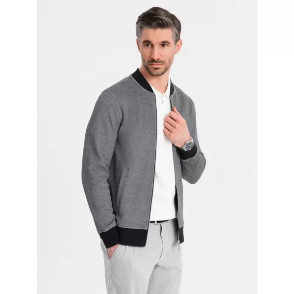  Herren -Sweatshirt OMBRE OM-SSZP-0210 SCHWARZ 