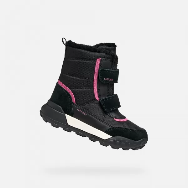  Stiefeletten für Mädchen GEOX TREKKYUP AB J46M7E08V22C0922 SCHWARZ 