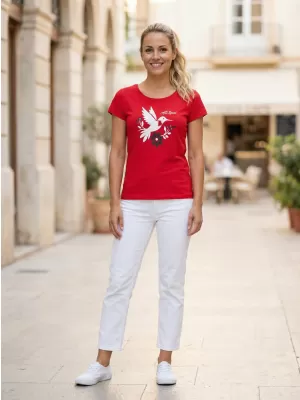 Frauen t -Shirt mit kurzen Ärmeln ALTISPORT ALW192122 ROT