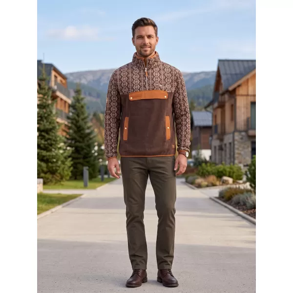  Fleece-Sweatshirt für Herren ALTISPORT GARM BRAUN 