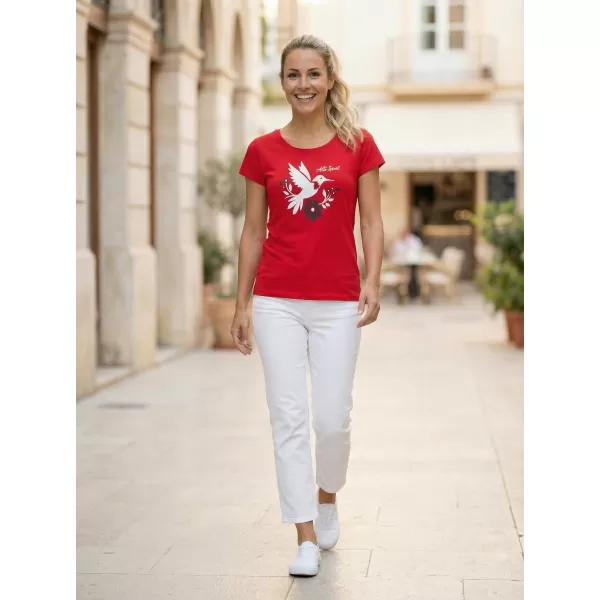  Frauen t -Shirt mit kurzen Ärmeln ALTISPORT ALW192122 ROT 