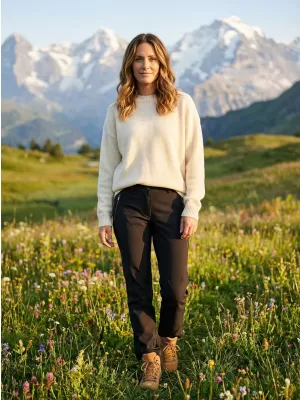 Softshellhose für Damen ALTISPORT NEHRA SCHWARZ