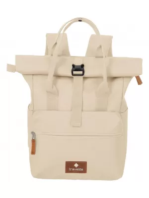 Rucksack TRAVELITE BASICS SHORT HANDLE ROLL-UP CREMEFARBEN
