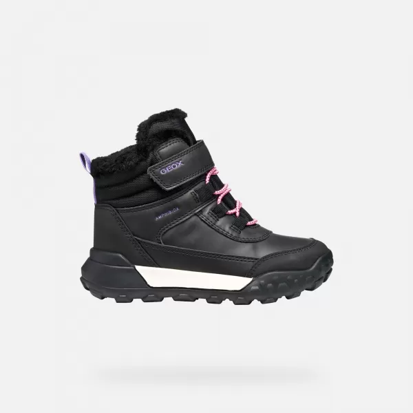  Stiefeletten für Mädchen GEOX TREKKYUP AB J46M7A0MEMSC9266 SCHWARZ 