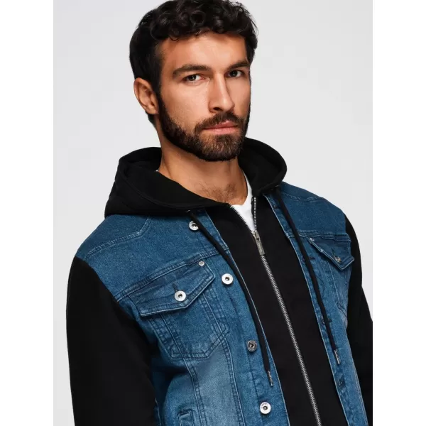  Jacke OMBRE OM-JADJ-0220 BLAU UND SCHWARZ 