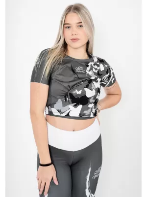 Funktionelles Premium-Crop-Top für Damen ALTISPORT VOJ/ALW022TR07 GRAU