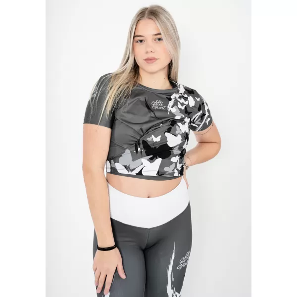  Funktionelles Premium-Crop-Top für Damen ALTISPORT VOJ/ALW022TR07 GRAU 