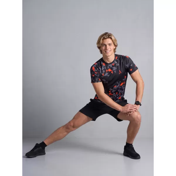  Funktionelle Kompression von Männern t -Shirt Premium ALTISPORT VOJ/ALM108TR04 SCHWARZ -ORANGE 