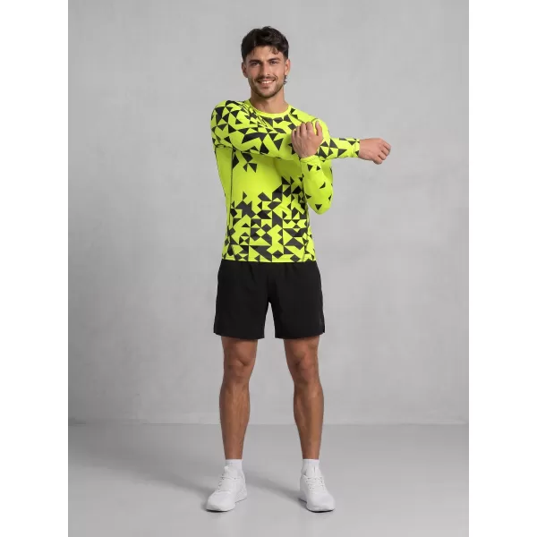  Hochwertiges funktionelles Kompressionsshirt für Herren ALTISPORT VOJ/ALM108TR03 NEONGELB 