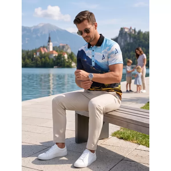  Herren-Funktions-T-Shirt mit Premium-Kragen ALTISPORT VOJ/ALM116TR05 GEBIRGE 
