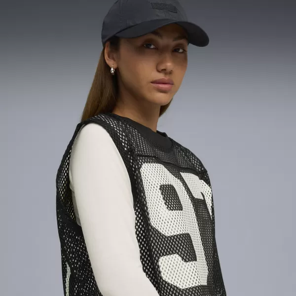  Tanktop PUMA X ROSÉ RELAXED MESH TOP 63380401 PUMA SCHWARZ 