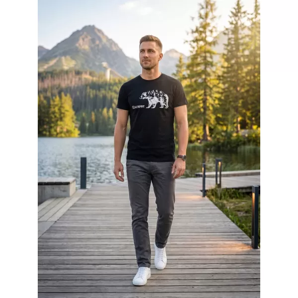  Herren t -Shirt mit kurzen Ärmeln ALTISPORT ALM193129 SCHWARZ 