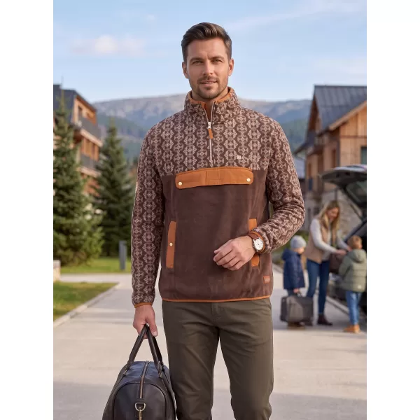  Fleece-Sweatshirt für Herren ALTISPORT GARM BRAUN 