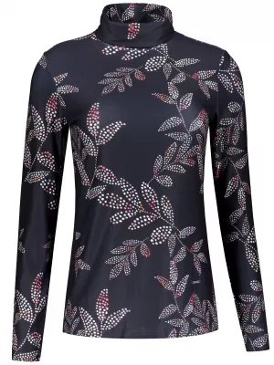 Rollkragenpullover für Damen ALTISPORT GERDA SCHWARZ