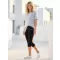3/4-Leggings für Damen ALTISPORT OWECA SCHWARZ