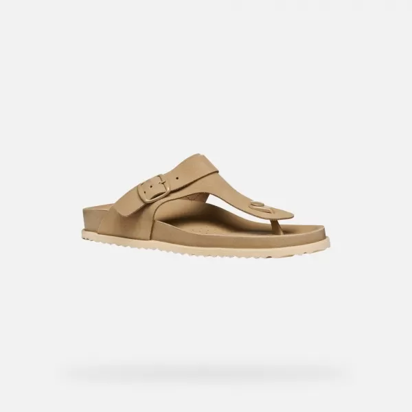  Damen-Flip-Flops GEOX SANDYBETT BEIGE 