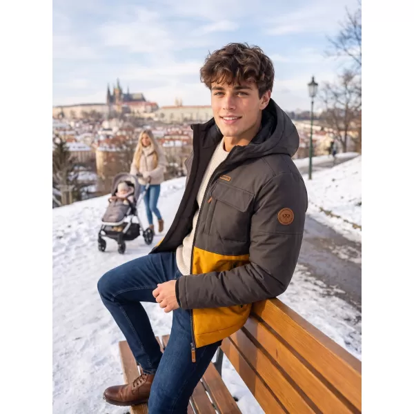  Herren-Winterjacke KIXMI VOLKER SENF 