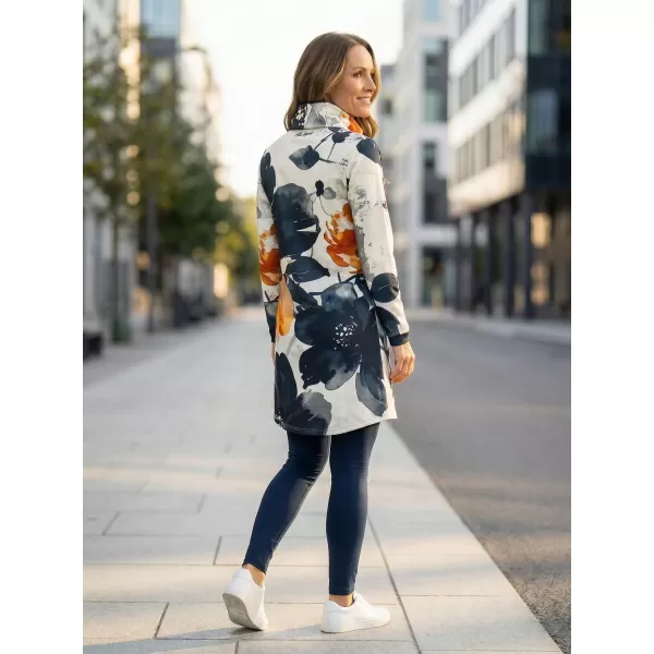  Erweitertes Premium-Sweatshirt für Damen ALTISPORT VOJ/ALW117MI06 SCHWARZ-ORANGE 