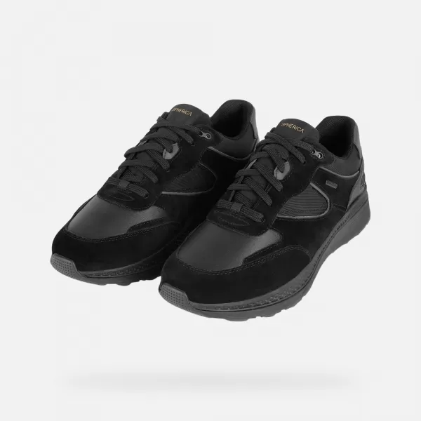  Herren-Sneaker GEOX SPHERICA ACTIF X1 G006837 SCHWARZ 