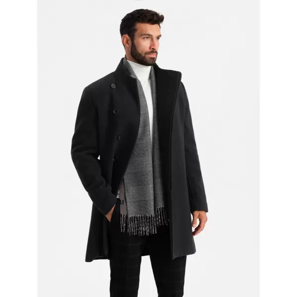 Männlicher Mantel OMBRE OM-COWC-0141 SCHWARZ 