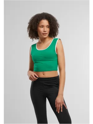 Damen-Tanktop URBAN CLASSICS TB7486A FROSCH GRÜN/WEIß/WEIß/SCHWARZ