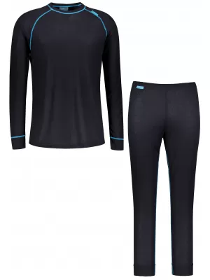 Herren-Thermoset ALTISPORT GAIN SCHWARZ/BLAU