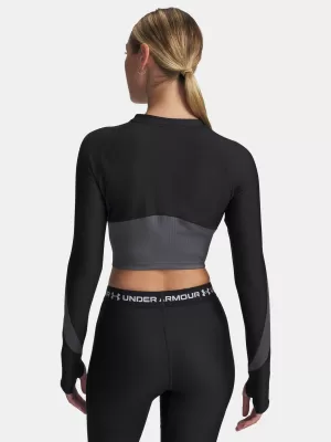 Damen-T-Shirt UNDER ARMOUR UA HG RIB 1/4 ZIP 6003981-004 SCHWARZ