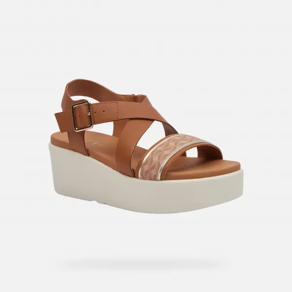  Damensandalen GEOX XAND 2.2S HELLBRAUN 