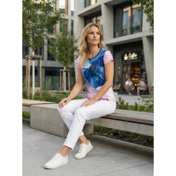  Frauen Freizeit t -Shirt Premium ALTISPORT VOJ/ALW117TR06 BLAU/PINK 