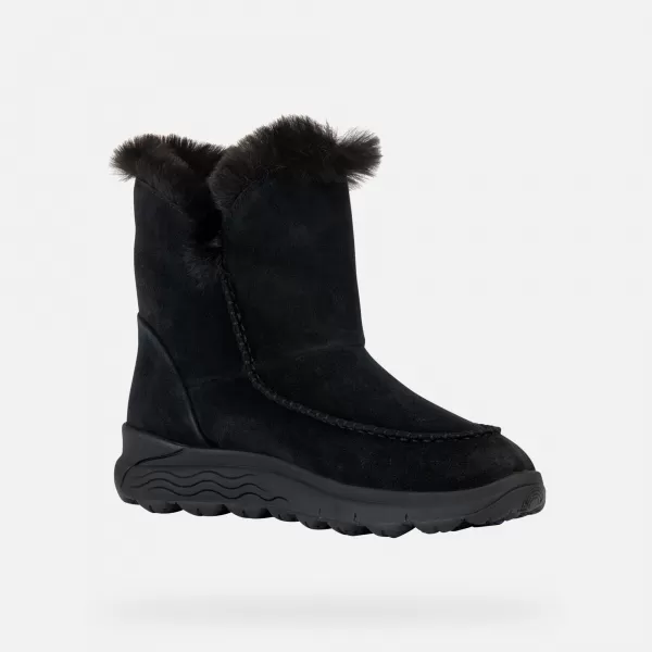  Damen-Stiefeletten GEOX SPHERICA 4X4 B ABX SCHWARZ 