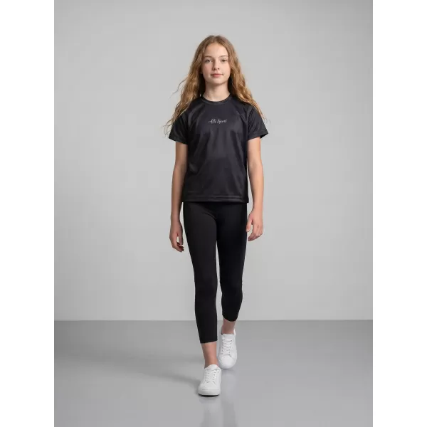  Funktionaler t -Shirt -Prämie von Kindern ALTISPORT VOJ/ALK075TR01 SCHWARZ 