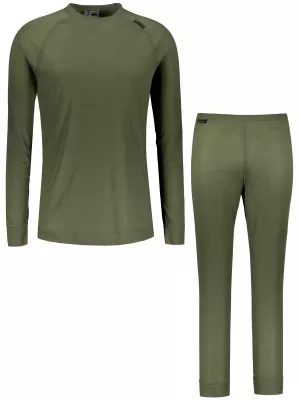 Herren-Thermoset ALTISPORT GAIN KHAKI/SCHWARZ